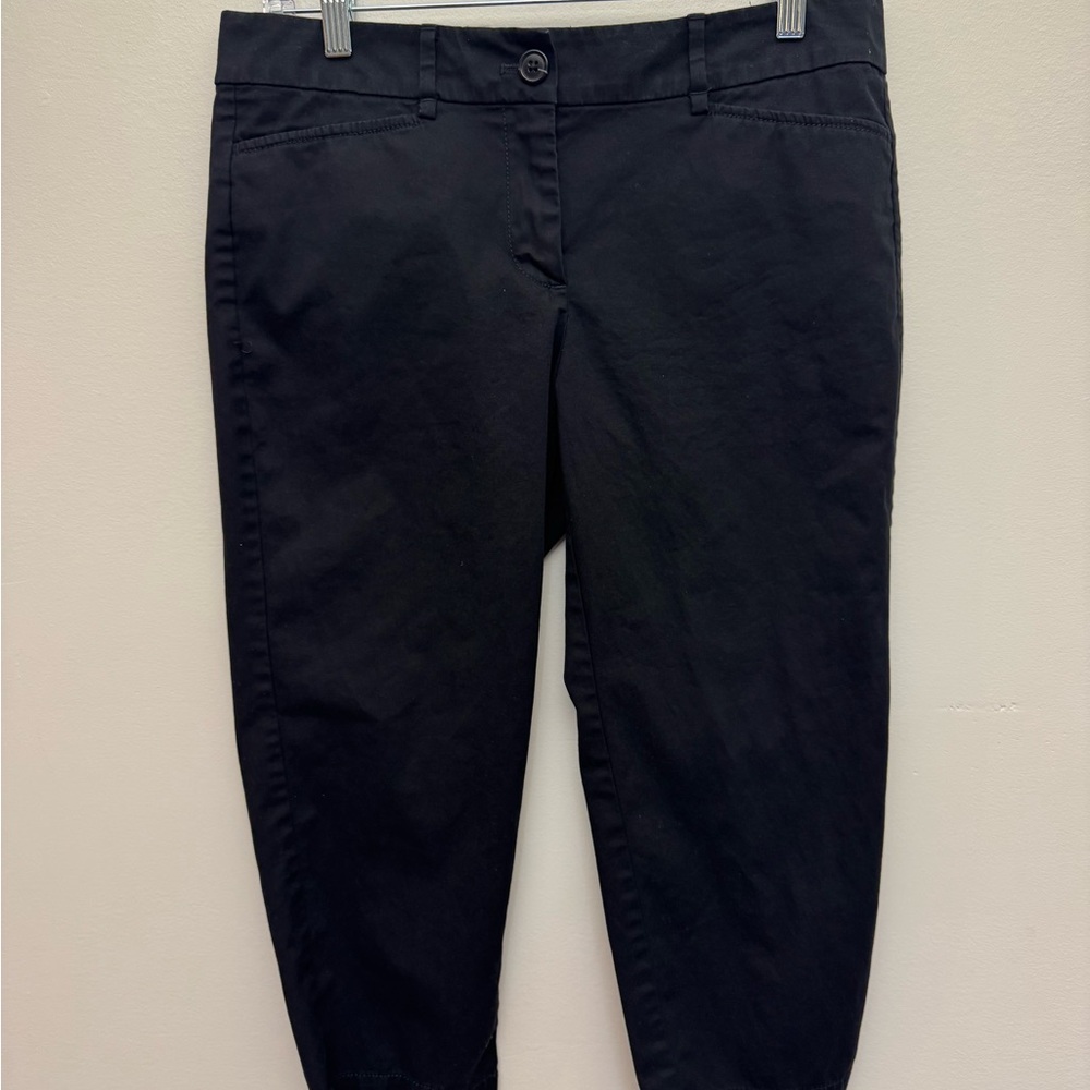LOFT Outlet Womens 6P Navy Capri Pants Petite Cotton Stretch